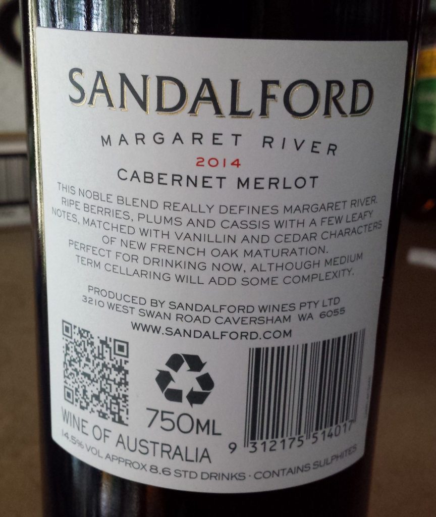 sandalford-margaret-river-cabernet-merlot-back-wine-bottle-tasting-notes